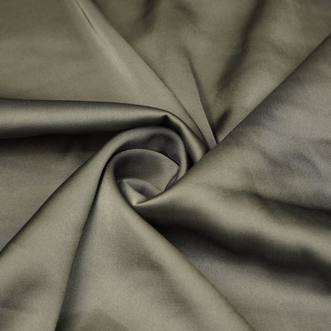 Grey Solid Zara Satin Fabric 18710