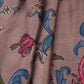 Greige floral print Bemberg Modal Silk Fabric KTP-31432