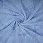 Sky Blue floral thread embroidery Linen Fabric SFG-31713