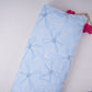 Sky Blue floral thread embroidery Linen Fabric SFG-31713