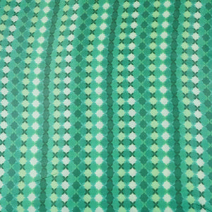 Teal Green with Dark Green Tropical stripes Bemberg Modal Silk Fabric KTP-31420 - TradeUNO