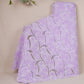 Purple Floral Embroidery Schiffli Crepe Fabric AF-29919