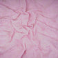 Baby Pink floral thread embroidery Linen Fabric SFG-31712