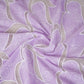 Purple Floral Embroidery Schiffli Crepe Fabric AF-29919