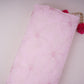 Baby Pink floral thread embroidery Linen Fabric SFG-31712