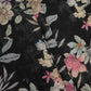 Black Floral Print Cotton Linen Fabric RT-30913