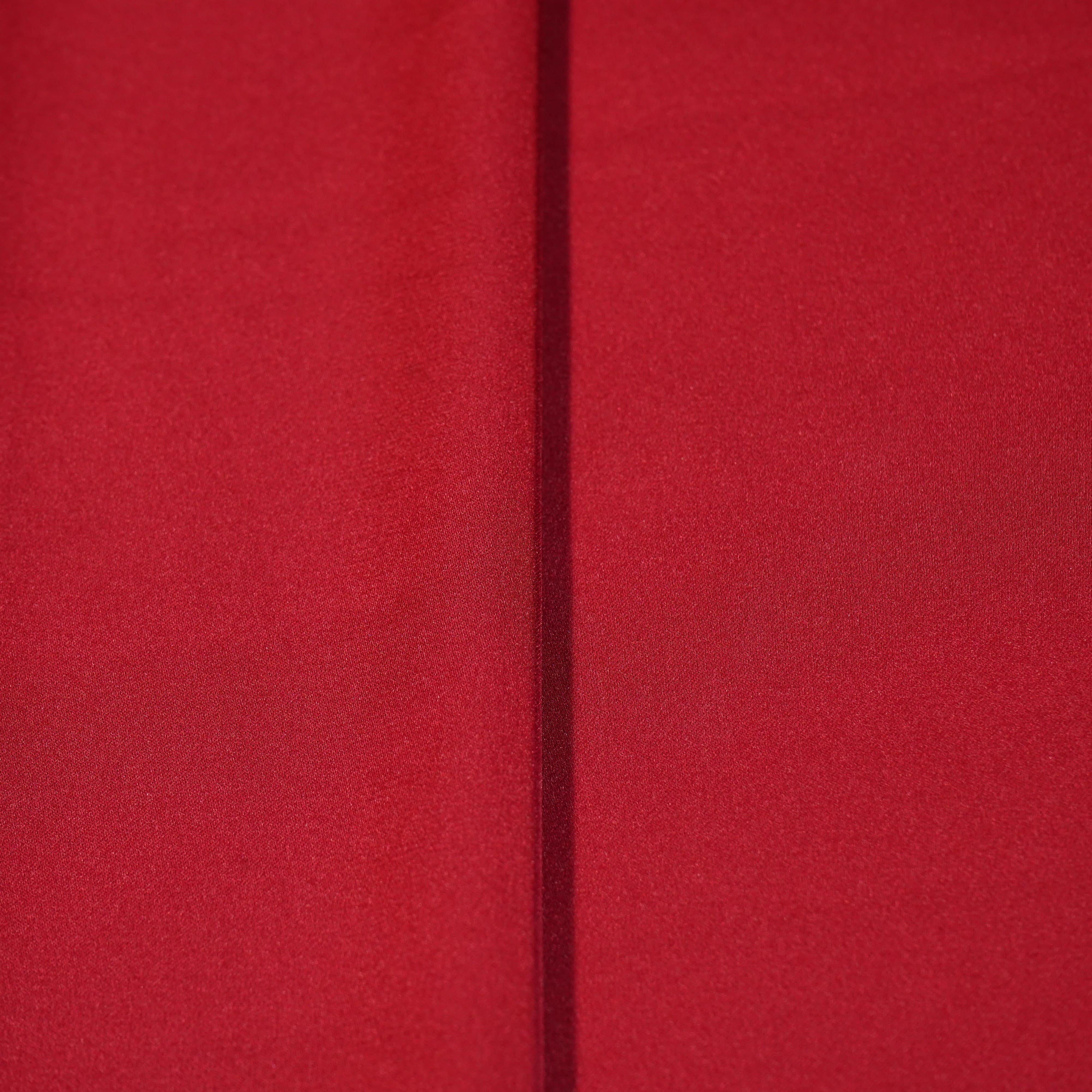 Red Solid Zara Satin Fabric 18708