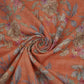 Peach Floral Print Cotton Linen Fabric RT-30901