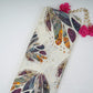 Ivory Abstract zari jacquard Pure Bemberg Crepe Fabric MTF-31814