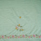 Sea Green Floral Border Embroidery Mul Chanderi Fabric DC-29917