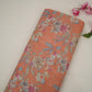 Peach Floral Print Cotton Linen Fabric RT-30901