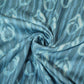 Blue Handblock Modal Satin Fabric 23605