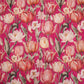 Magenta Pink Floral Print Cotton Linen Fabric RT-30902