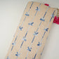 Beige Bow Stripes embroidery Chinon Cotton Slub Fabric SFG-31709