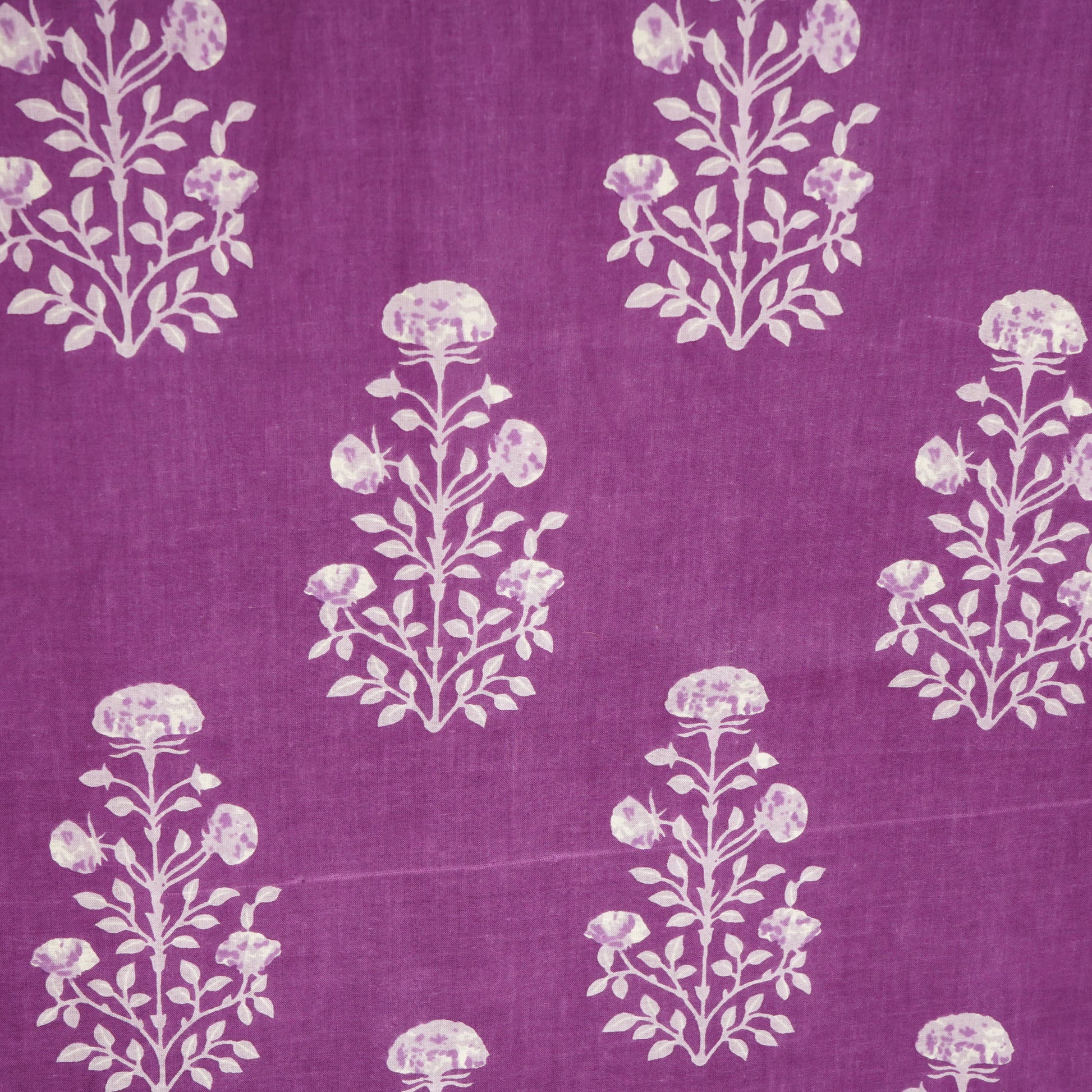 Purple Handblock Cotton Fabric 23440