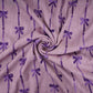 Mauve Bow Stripes embroidery Chinon Cotton Slub Fabric SFG-31708
