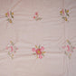 Baby Pink Floral Embroidery Mul Chanderi Fabric DC-29914