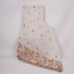 White dyeable cross stitch work Chanderi Fabric CTF-31378