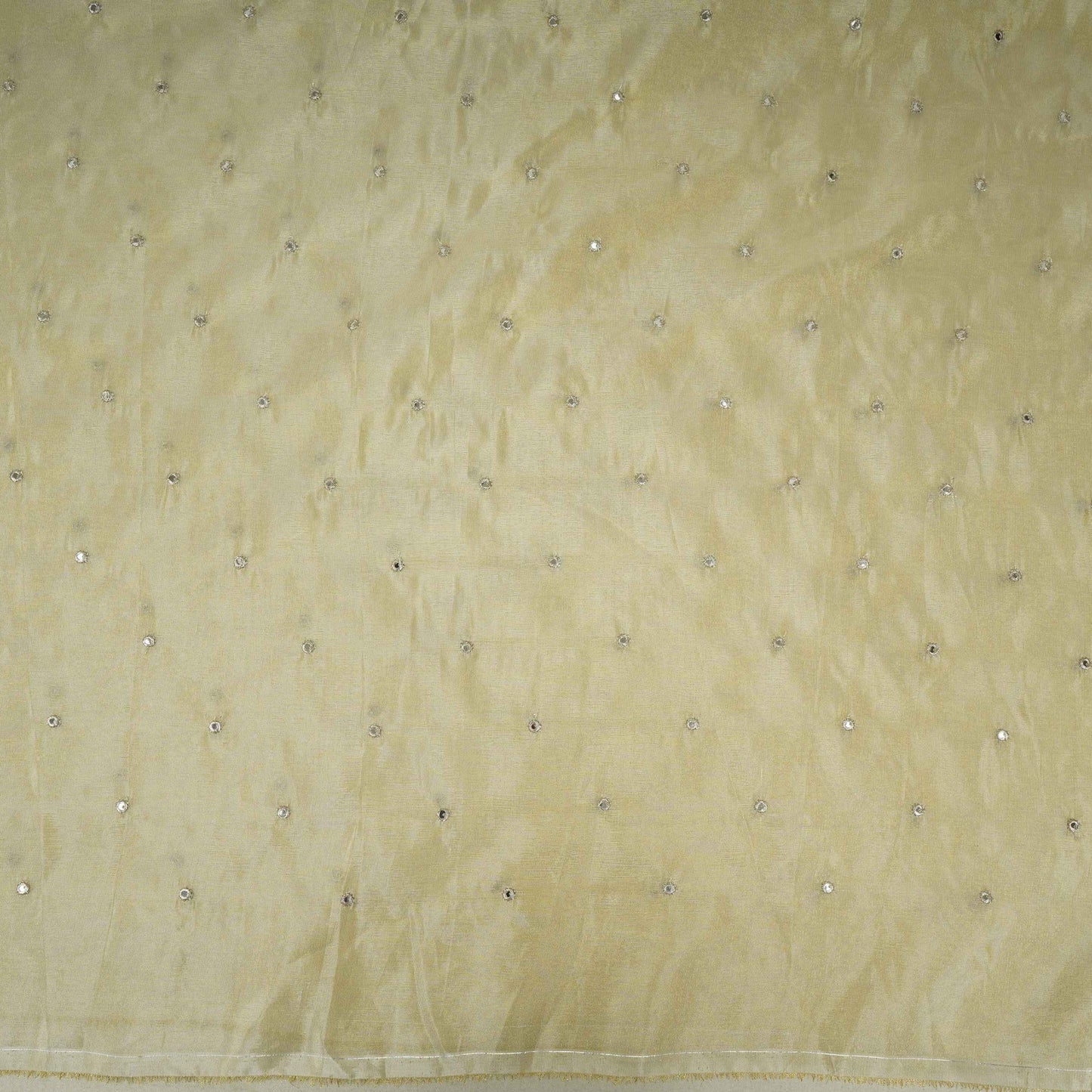 Golden Buti Mirror embroidery Tissue Fabric VFS-31691