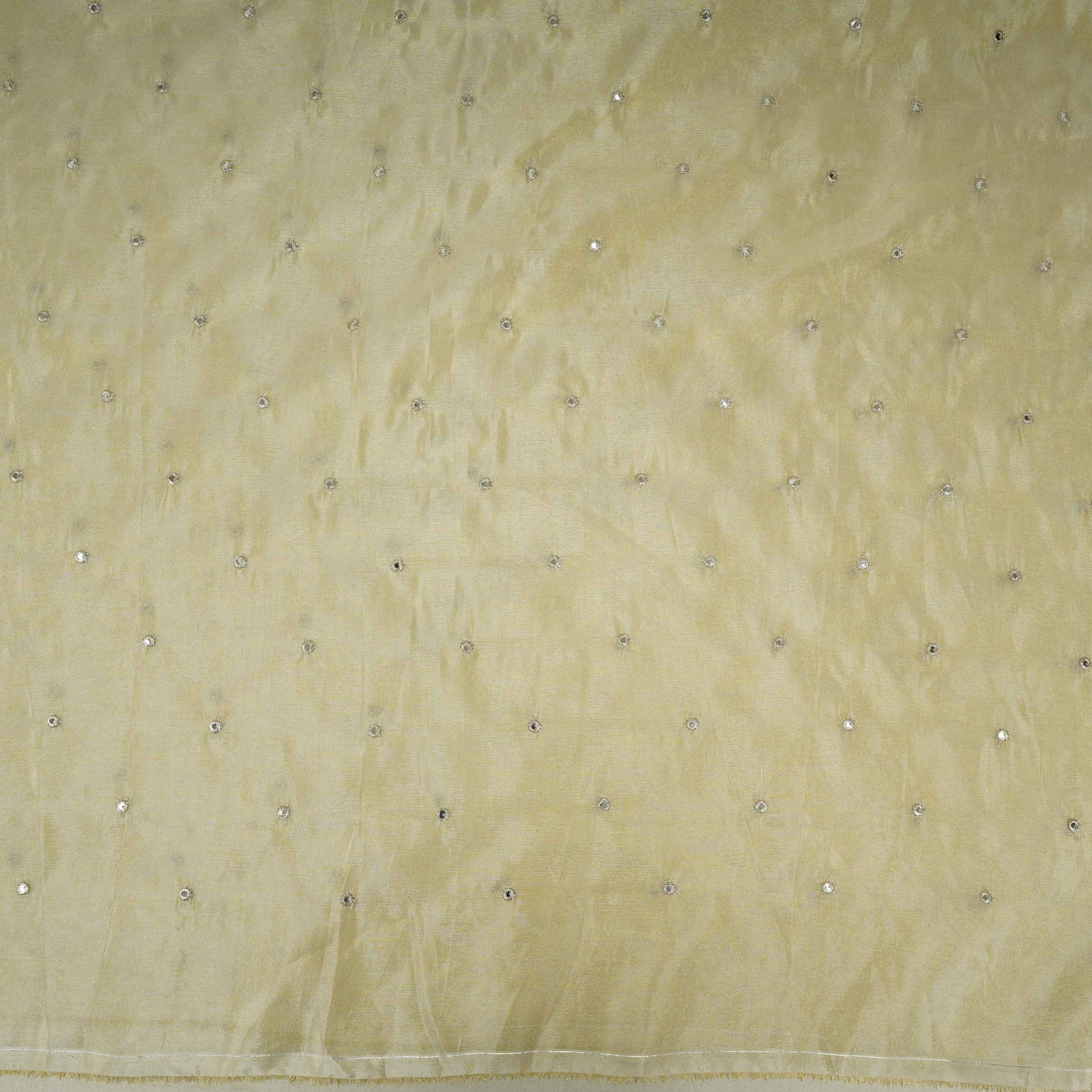 Golden Buti Mirror embroidery Tissue Fabric VFS-31691 - TradeUNO