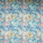 Cornflower Blue Floral Print Cotton Linen Fabric RT-30911