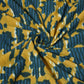 Yellow Schiffli Embroidery on Border Cotton Fabric 23593