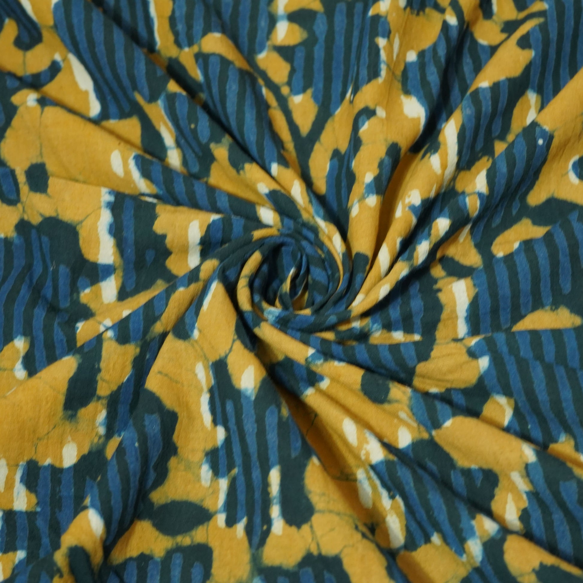 Yellow Schiffli Embroidery on Border Cotton Fabric 23593