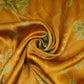 Mustard floral print Bemberg Modal Silk Fabric KTP-31436