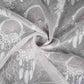 Off White floral thread embroidery Organza Fabric VFS-31703