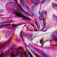 Lavender floral print Bemberg Modal Silk Fabric KTP-31438