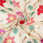 Beige with Multicolor thread floral embroidery Kanjivaram Silk Fabric TF-31441