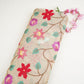Beige with Multicolor thread floral embroidery Kanjivaram Silk Fabric TF-31441