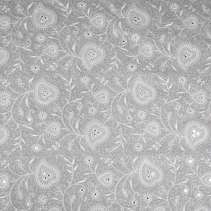 Off White Dyeable Chikankari embroidery Georgette Fabric VFS-31525 - TradeUNO