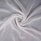 White Buti Mirror embroidery Georgette Fabric VFS-31689