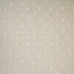 Cream Floral Buti Embroidery Dyeable Chanderi Silk Fabric VI-30074 - TradeUNO