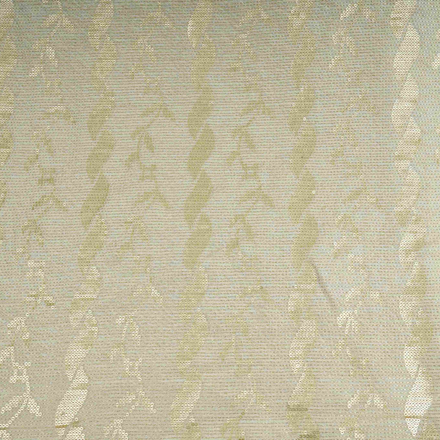 Golden floral sequins embroidery Tissue Fabric GTS-31329