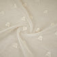 Cream Floral Embroidery Dyeable Chanderi Silk Fabric VI-30072