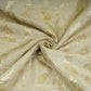Golden floral sequins embroidery Tissue Fabric GTS-31329
