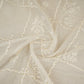 Cream Floral Embroidery Dyeable Chanderi Silk Fabric VI-30073