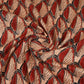 Cream with Red Batik Print Pintuck Cotton Fabric MFR-29829