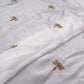 White dyeable thread cutdana embroidery Crepe Fabric VFS-31524