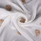 White dyeable thread cutdana embroidery Crepe Fabric VFS-31523