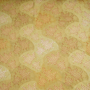 Ivory with Light Green Bandhani floral Georgette Jaal Fabric MTI-31550 - TradeUNO