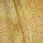 Ivory with Light Green Bandhani floral Georgette Jaal Fabric MTI-31550