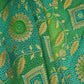 Teal Blue & Parrot Green Bandhani floral Georgette Jaal Fabric MTI-31549