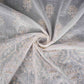 White Dyeable Geometric sequins embroidery Mul Chanderi Fabric SNTF-31867