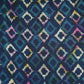 Indigo & White Geomatrical Print Cotton Fabric MFR-29865