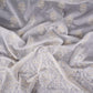 White Dyeable Geometric sequins embroidery Mul Chanderi Fabric SNTF-31867