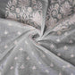 White Dyeable Chikankari embroidery Mul Chanderi Fabric SNTF-31869