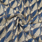 White with Blue Batik Print Pintuck Cotton Fabric MFR-29827